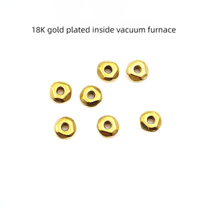 18K Gold-Plated Stainless Steel Hexagonal <b>Spacer</b> Beads for Jewelry DIY | Multiple Hole Options, Hypoallergenic, Lightweight - Product Image 5