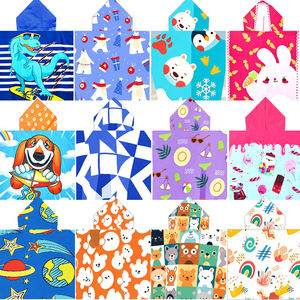 Albornoz Infantil Personalizado de Microfibra con Capucha y Estampado de Dibujos Animados, Toalla de <span class=keywords><strong>Baño</strong></span> Tipo <span class=keywords><strong>Capa</strong></span> para <span class=keywords><strong>Playa</strong></span> de Verano - Product Image 5