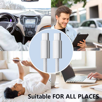 Cable USB-C a 8 Pines con Trenzado de Nailon PD30W para Carga Rápida y Transferencia de Datos para Computadora y Cámara (Venta al Por Mayor)