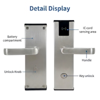 Cerradura Inteligente para Hotel con Tarjeta RFID, Sistema de Cerradura de Puerta con Tarjeta para Habitaciones, Venta Directa de Fábrica con 32 Años de Experiencia