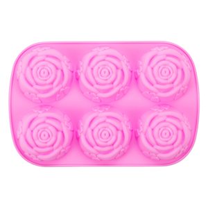 Zomer Ijsblokje Mould6 Holle Rozenbloem Siliconen Ijsblokje Bpa-Vrij Voor Whisky Cocktail Maken Ijsbakken
