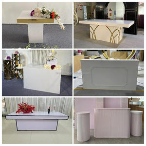 SMOOTH Wholesale Wedding Events Decoration White PVC Rectangle <b>Birthday</b> Party Event <b>Table</b> - Product Image 6