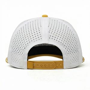 Casquette de sport en polyester imperméable à 5 panneaux avec logo personnalisé, perforations découpées au laser, style Dad Hat, avec corde, pour <span class=keywords><strong>le</strong></span> <span class=keywords><strong>golf</strong></span> et <span class=keywords><strong>le</strong></span> baseball - Product Image 4