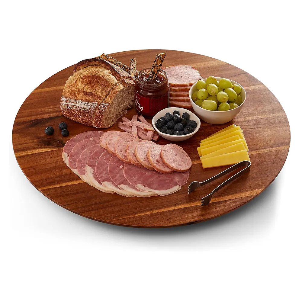 Wholesale Charcuterie Boards Extra Large Organizer Kitchen Lazy Susan Rotating Turntable For Countertop