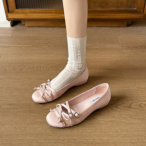 Nuevas Zapatillas de Mujer Estilo Francés con Punta Cuadrada y Lazo, Transpirables, Tipo Mary Jane, Tallas Grandes - Product Image 4