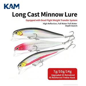 Señuelo de Pesca KAM de Largo Alcance, Tipo Mino, para Agua Dulce, Sistema de Pesca con Señuelo Artificial para Atrapar Carpas Plateadas - Product Image 1