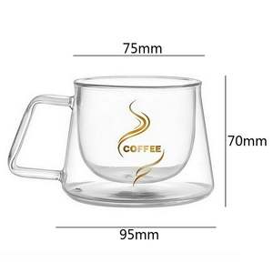 Double-Wall Insulated <strong>Glasses</strong> Double Wall <strong>Glass</strong> Cup Cafe <strong>Latte</strong> <strong>Glass</strong> - Product Image 5