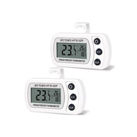 Termometer Kulkas Rumah Tangga Murah, Konversi C/F, Tampilan Kabinet, Tahan Air
