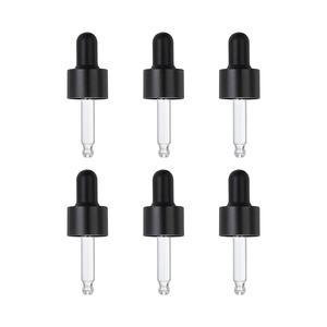 18mm 20mm Screw <b>Cap</b> with Customized Rubber <b>Plastic</b> Glass Dropper Non-Spill Feature for Essential Oil Bottles - Product Image 1