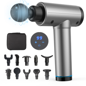 Massaggiatore portatile per muscoli e corpo in tessuto profondo a 30 velocità regolabili a percussione pistola facciale per atleti strumento di terapia della testa - Product Image 1