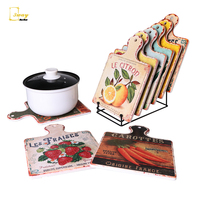Tapis de table en céramique, 4 pièces, design personnalisé, impression de fruits, tapis étanche, napperon pour pots et poêles chauds