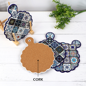 แผ่นรองหม้อเซรามิกกันลื่น ป้องกันความร้อน แผ่นรองหม้อร้อน แผ่นรองแก้วเซรามิก แผ่นรองชาม - Product Image 4