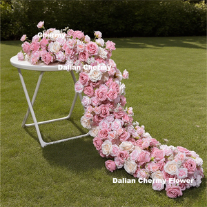 Dalian Chermy fiori <span class=keywords><strong>rosa</strong></span> Runner fiori fiori fiori artificiali Runner <span class=keywords><strong>rosa</strong></span> per la decorazione di nozze - Product Image 1