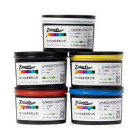 Encre offset UV Zhongrun série UV600-LED pour l'impression et l'emballage d'étiquettes, de papier, de carton doré et argenté, de colle souple en PVC