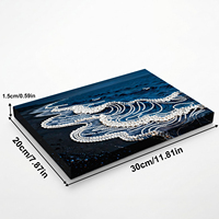 Kit de Peinture Diamant Personnalisé Océan Plage Perle, Mosaïque de Strass Formes Spéciales DIY avec Outils pour Décoration Murale Salon