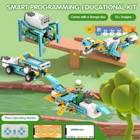 SAMLOK - Juego de 606 Piezas de Bloques de Construcción Educativos de Ciencia, Juguete de Construcción DIY, Rompecabezas Eléctrico Programable 1:24, Edificios de ABS