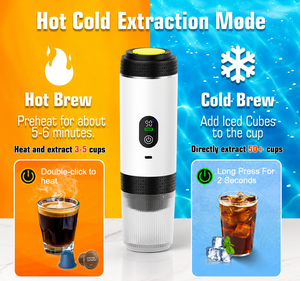 เครื่องชงกาแฟเอสเพรสโซ่ไฟฟ้า เครื่องชงกาแฟแบบแคปซูล ควบคุมอุณหภูมิอัจฉริยะ ชาร์จไร้สาย พกพาสะดวก - Product Image 2