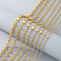 Bracelet et collier tendance en acier inoxydable, chaîne O multi-tailles, chaîne vierge avec fermoir mousqueton, accessoires de mode unisexe