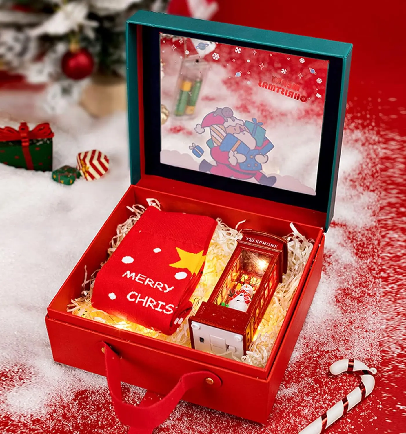 Noël nouvel an fête faveur fournitures créatif Portable boîte-cadeau noël pomme emballage noël petite boîte d'emballage cadeau