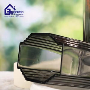 Diseño creativo verde gris jarrón de cristal de Color sólido para la decoración del espacio de la habitación del hogar Festival vacaciones Regalo de Cumpleaños hecho a mano Vasa - Product Image 3