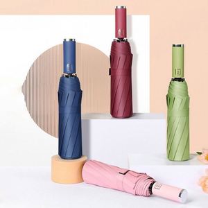 Paraguas Totalmente Automático de 10 Varillas con Revestimiento Negro, Protección Solar, Plegable en Tres Partes, Grande, Reforzado y Engrosado, Resistente - Product Image 1