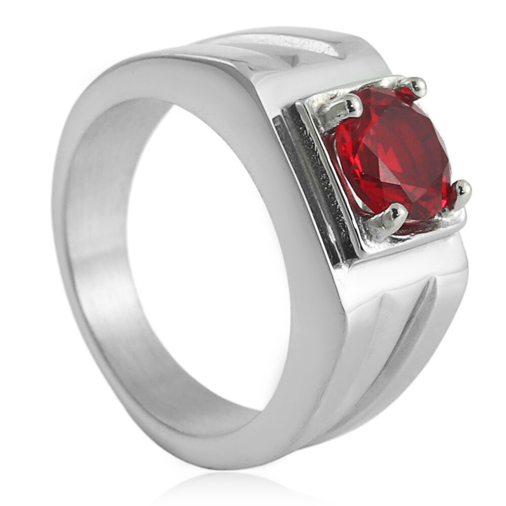 Steel-set ruby