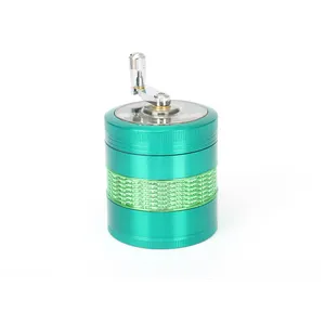 CANNA Wholesale Tobacco Handle Grinders Manual 63mm 4 Parts Custom Logo Herb Grinder For Smoker