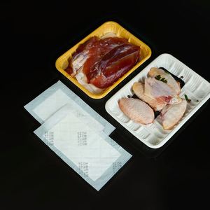 Tampons absorbants haute capacité 160x100mm pour viande, fruits de mer, poisson, volaille, emballage écologique, produit respectueux de l'environnement - Product Image 2