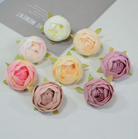 Têtes de fleurs artificielles en tissu de soie, fausses fleurs en forme de rose pour mur floral de mariage DIY, bouquets, couronnes et décorations de fête