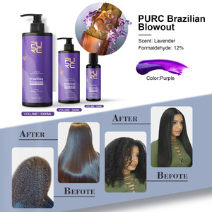 Olio Riparatore alla Cheratina Brasiliana Biologica PURC 1000ml, Trattamento Lisciante e Ammorbidente per <span class=keywords><strong>Capelli</strong></span> Danneggiati alla <span class=keywords><strong>Lavanda</strong></span> Viola - Product Image 2