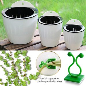 Yimyicai — Pots <span class=keywords><strong>de</strong></span> fleurs en plastique suspendus, pour arrosage automatique <span class=keywords><strong>de</strong></span> plantes, fleurs paresseuses, suspendus au mur - Product Image 6