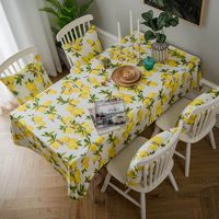 Nappe imprimée citron Ychon, best-seller, personnalisable, en polyester, anti-poussière, résistante à la chaleur