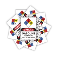 Autocollant de sécurité en vinyle imprimable personnalisable en usine, interdiction de fumer, interdiction de feux ouverts, étiquette d'avertissement