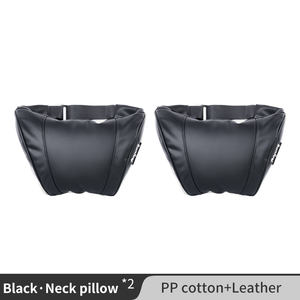 Anjuny PU cuero coche cuello soporte almohada-PP algodón, alivio de la fatiga del cuello | Cojín reposacabezas para asientos de coche - Product Image 3