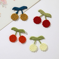Porte-clés élégant en fleurs au crochet 3D fait main, en tissu feutre, accessoire de bricolage pour l'intérieur des voitures ou les vêtements, patchs appliqués