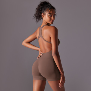 Mono de Yoga Casual Sexy de Una Pieza con Logotipo Personalizado para Mujer, Ropa Deportiva de Secado Rápido y Transpirable - Product Image 5
