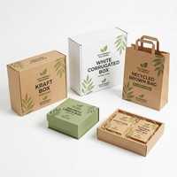 Boîte d'expédition pliable écologique avec fond auto-scellant, emballage e-commerce zéro déchet pour petites entreprises et boutiques