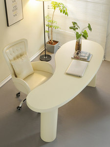 Minimalist Modern Pine Wood Computer <b>Desk</b> with Drawer Custom-shaped Light-luxury <b>Office</b> Workstation Executive - Product Image 6