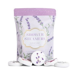 Marque privée personnalisée Fleurs séchées biologiques Aromathérapie Huile essentielle Carré Rond <span class=keywords><strong>Cube</strong></span> Douche Vapeurs avec paquet de 12 - Product Image 2