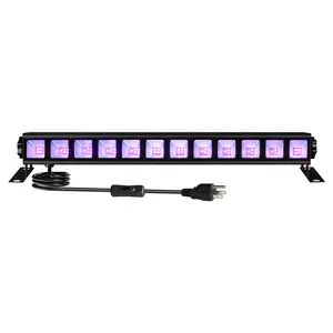 Lampu LED dinding ungu UV 36W, lampu efek bidang hitam KTV panjang neon lampu garis suasana