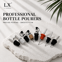 Bouchon verseur en acier inoxydable pour vin rouge, bec verseur pour cocktail, bec verseur métal-plastique, modèle LXD-014, origine Yongkang