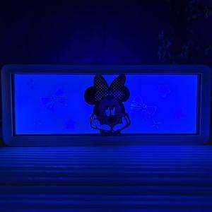 3D Mickey <span class=keywords><strong>Minnie</strong></span> luce intelligente veloce su misura luce di legno di natale con Logo inciso - Product Image 4