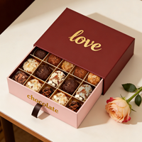 Boîte cadeau carrée en carton gris recyclable personnalisée pour chocolats, emballage écologique avec logo personnalisé pour anniversaire, mariage