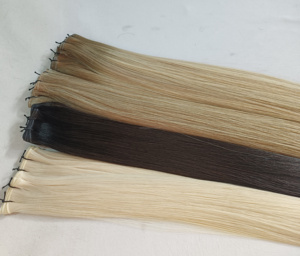 Wavy Hot Sale Top Quality Genius Wefts 100%Virgin Chinese Human Hair Extensions Full Cuticle Intact Braiding Straight <strong>Bleaching</strong> - Product Image 4