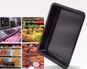 Barquette en plastique noir jetable pour la présentation <span class=keywords><strong>de</strong></span> viande fraîche en supermarché, pour congélateur - Product Image 3