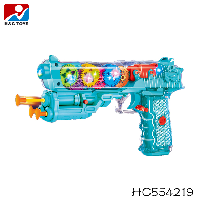 透明電気振動ソフト弾丸プラスチック発射銃おもちゃライトギア