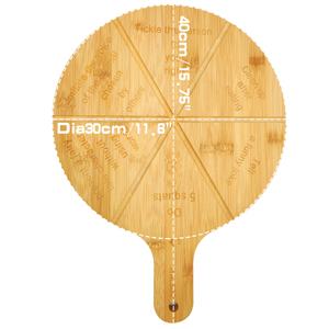 Tabla Redonda de Bambú para Servir y Cortar <span class=keywords><strong>Pizza</strong></span> - Product Image 2