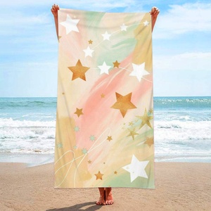 Digital Sublimation <strong>Printing</strong> Flower Logo Double Sided Quick <strong>Dry</strong> Free Custom Printed Microfiber Beach <strong>Towels</strong> - Product Image 2