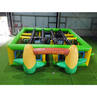 Labyrinthe gonflable de maison hantée de jeu de labyrinthe d'Halloween gonflable noir de qualité commerciale pour la fête