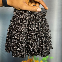 SDD doble dibujado vendedores de cabello crudo paquetes de cabello humano virgen vietnamita Pixie rizado venta al por mayor extensiones de cabello alineado con cutícula